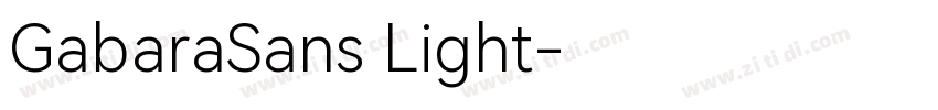 GabaraSans Light字体转换